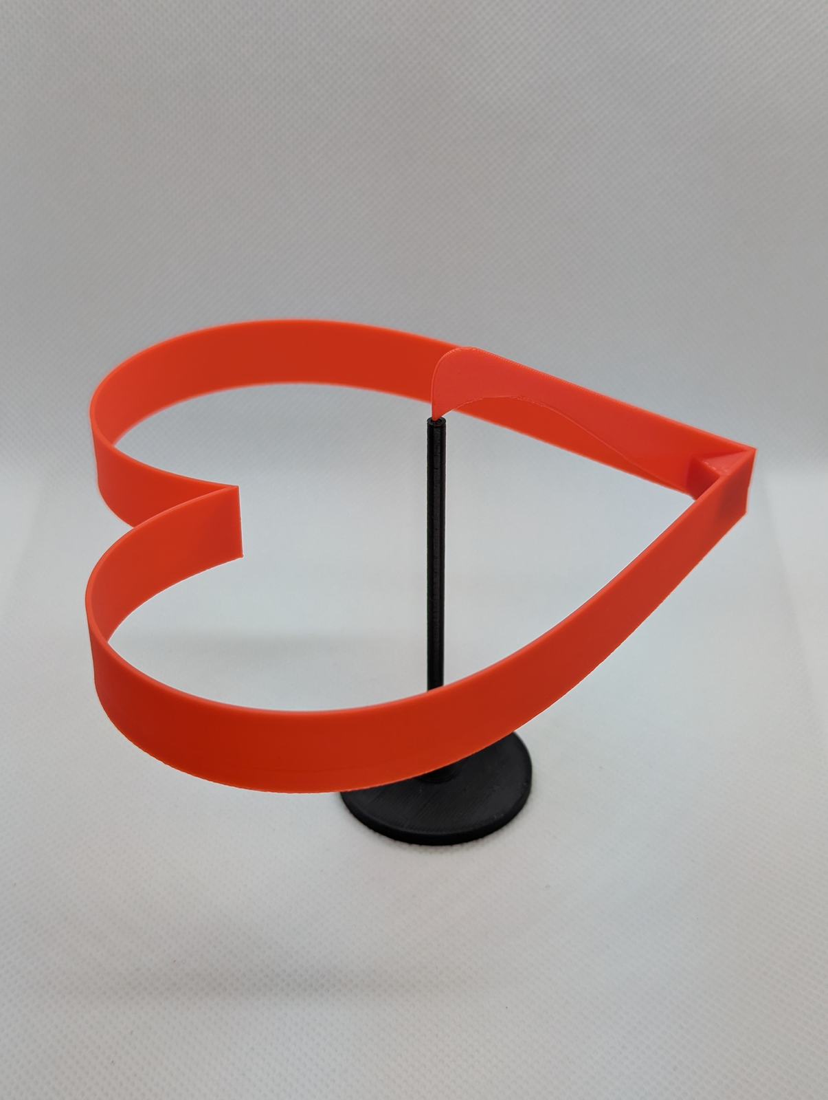 Spinning Heart Ribbon Sculpture