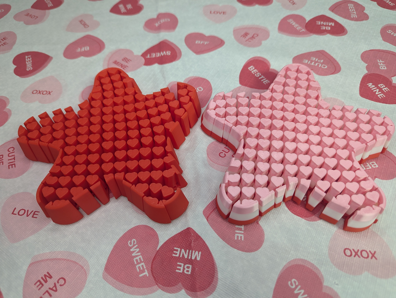 Heart-Textured Star Fidgets