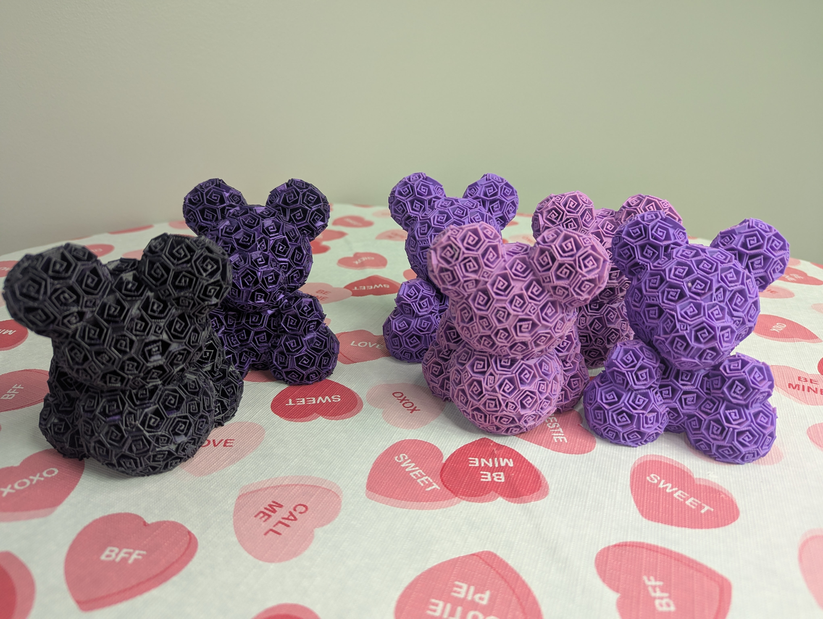 Geometric Teddy Bear Figurines