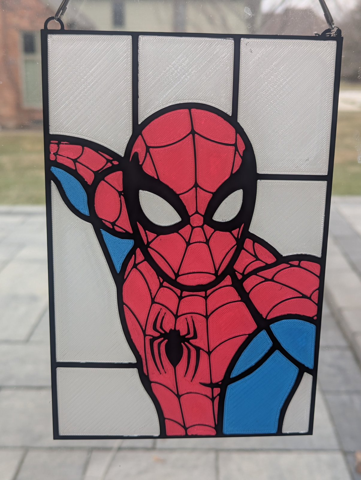 Spider-Man Stained Glass Panel