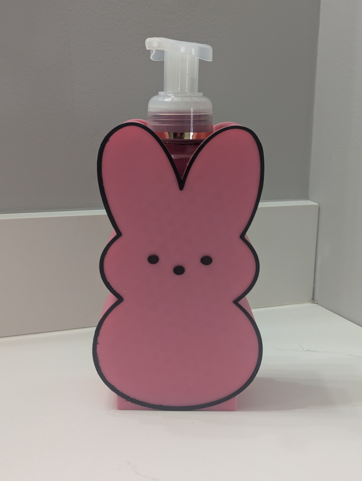 Pink Peep Bunny Soap Holder