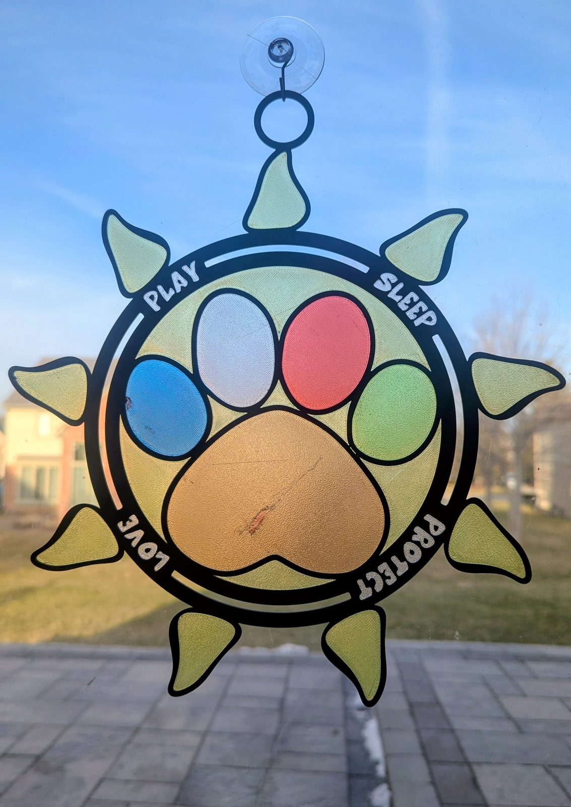 Paw Print Pet Suncatcher