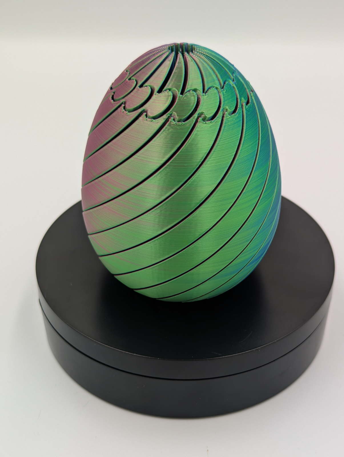 Swirl Easter Egg - Green Teal