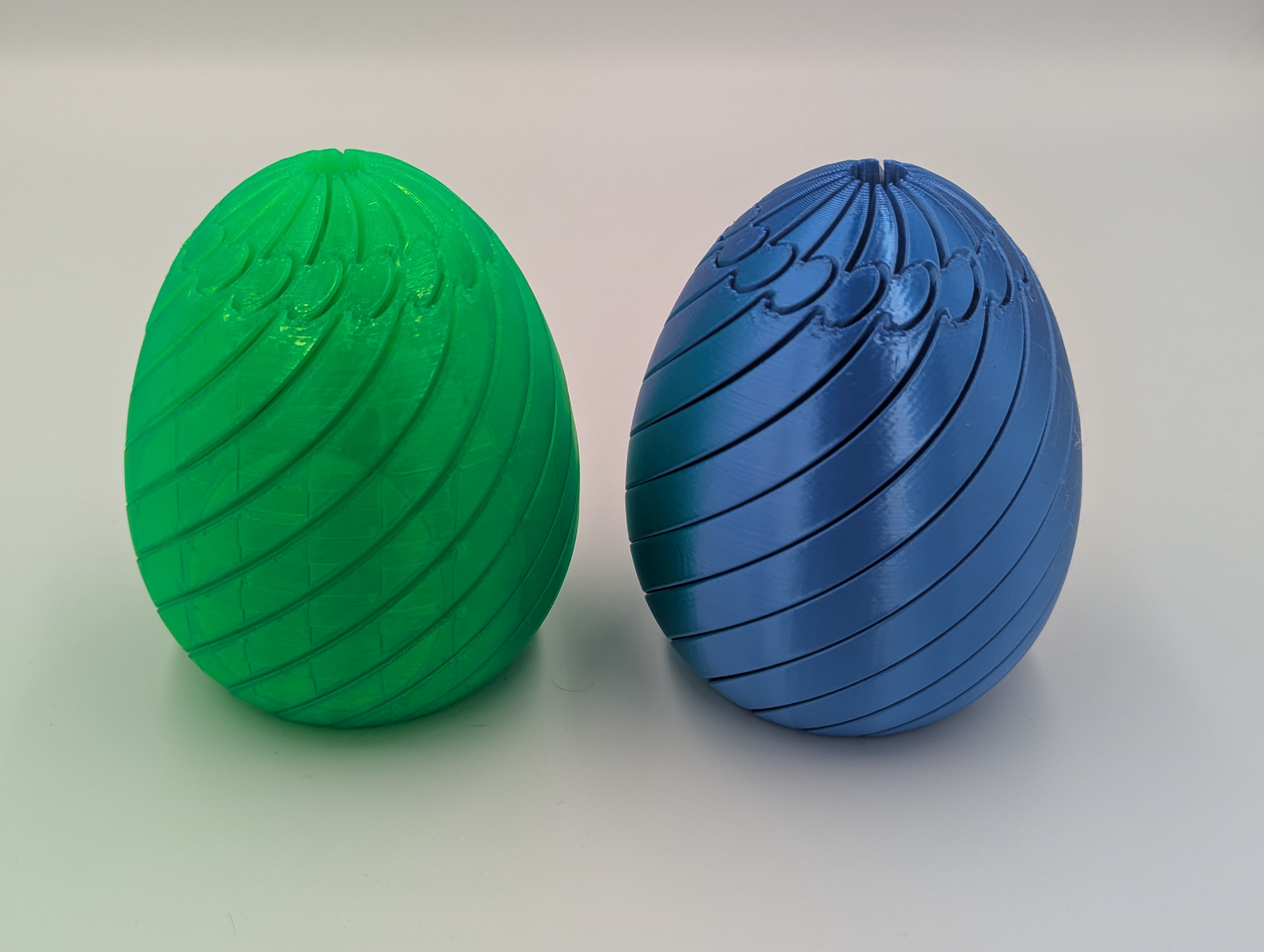 Textured Easter Eggs - Green and Blue