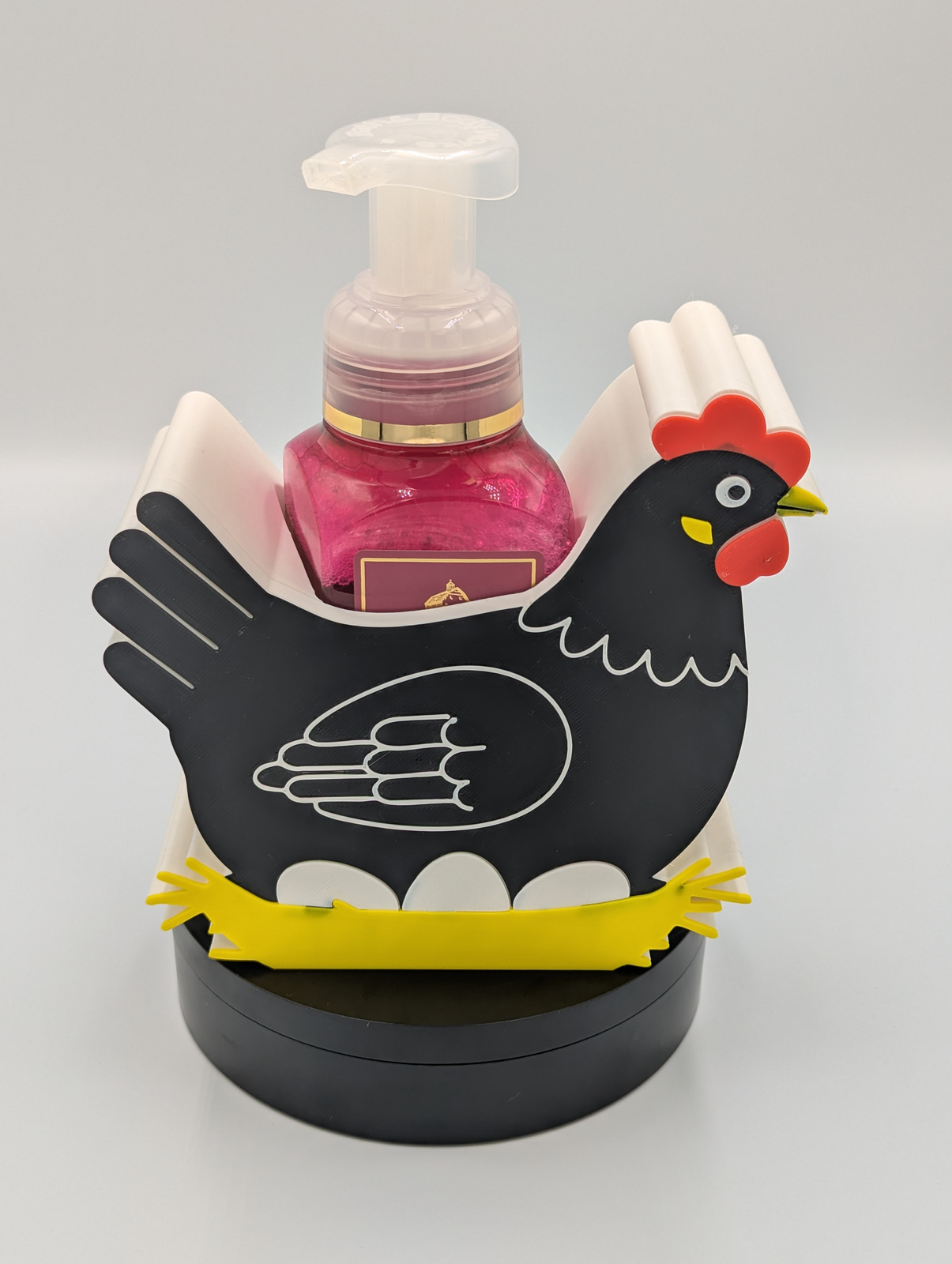Hen Silhouette Soap Bottle Holder