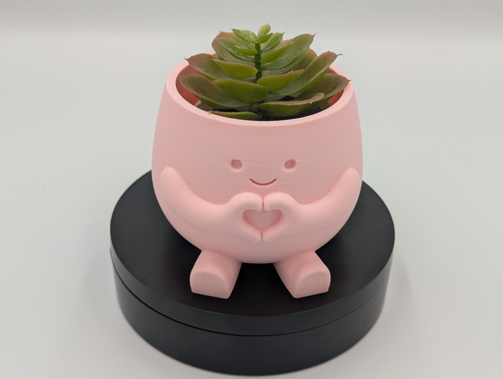 Pink Heart Hands Planter