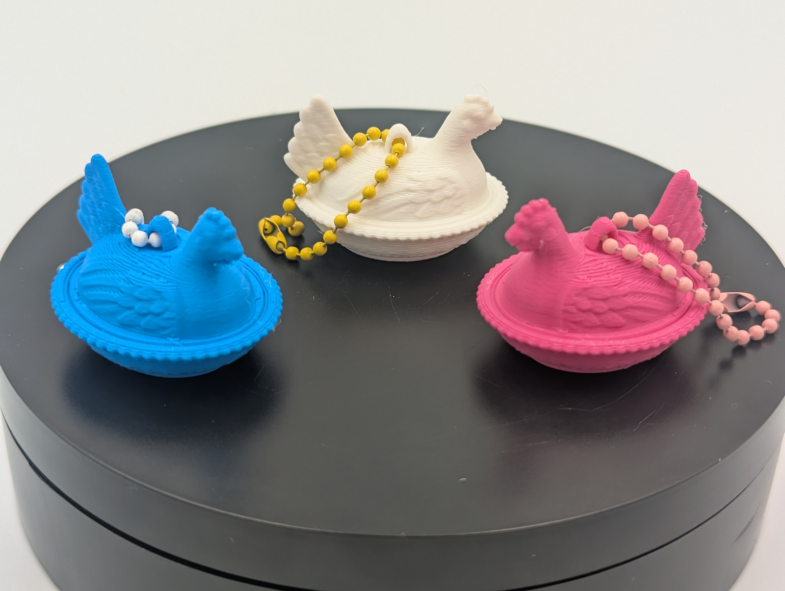 Mini Hen on Nest Keychains