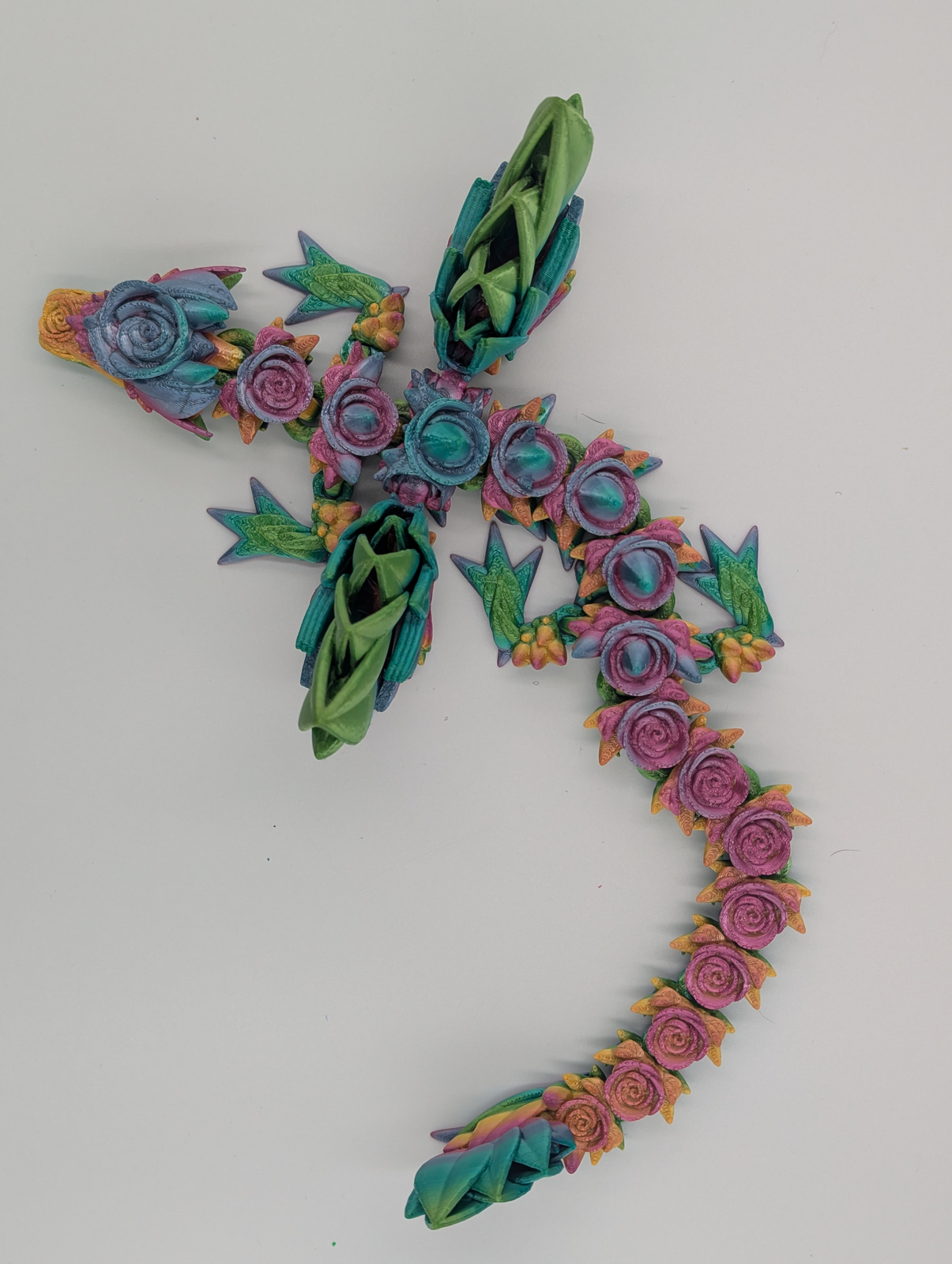 Rose Dragon (Green & Pink)