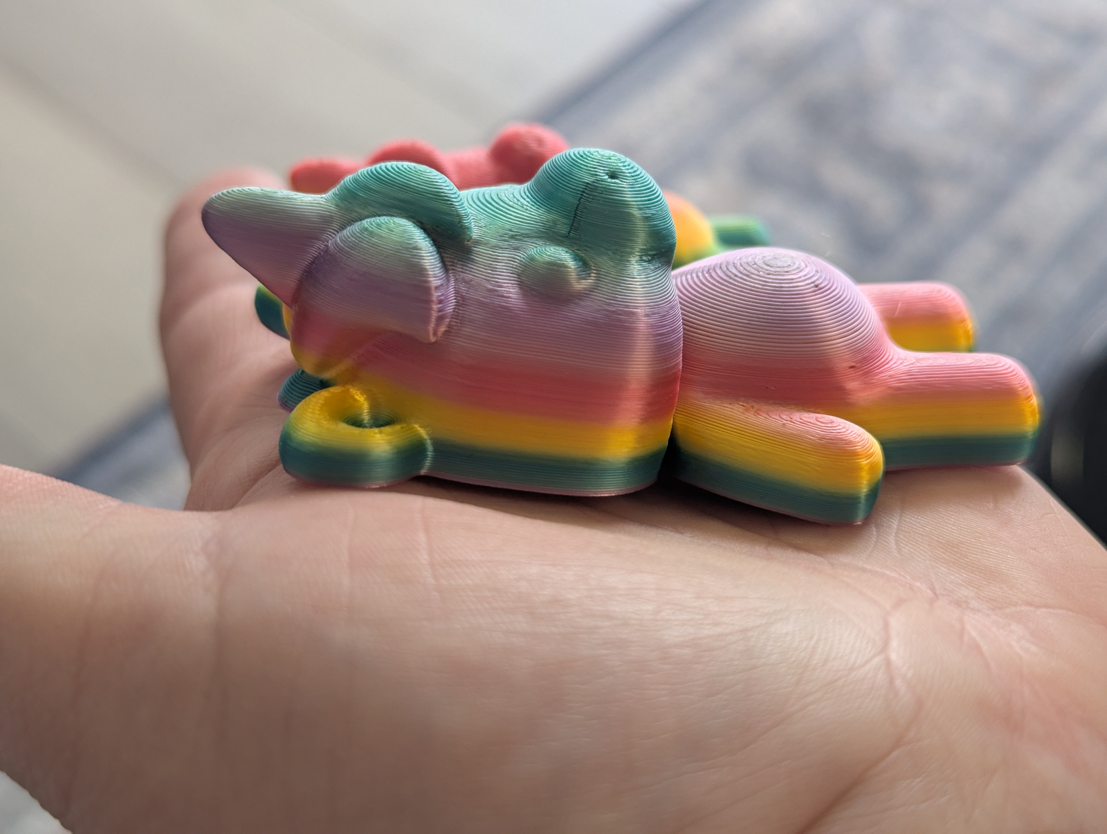 Rainbow Articulated Triceratops